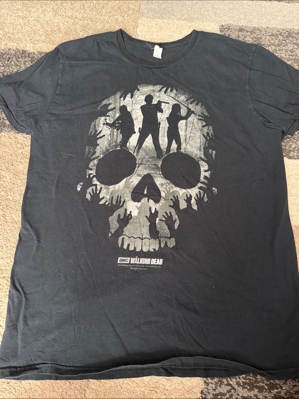 FOUR The Walking Dead t-shirts, Team Negan / various designs, size L NWT EUC GUC - Picture 8 of 13